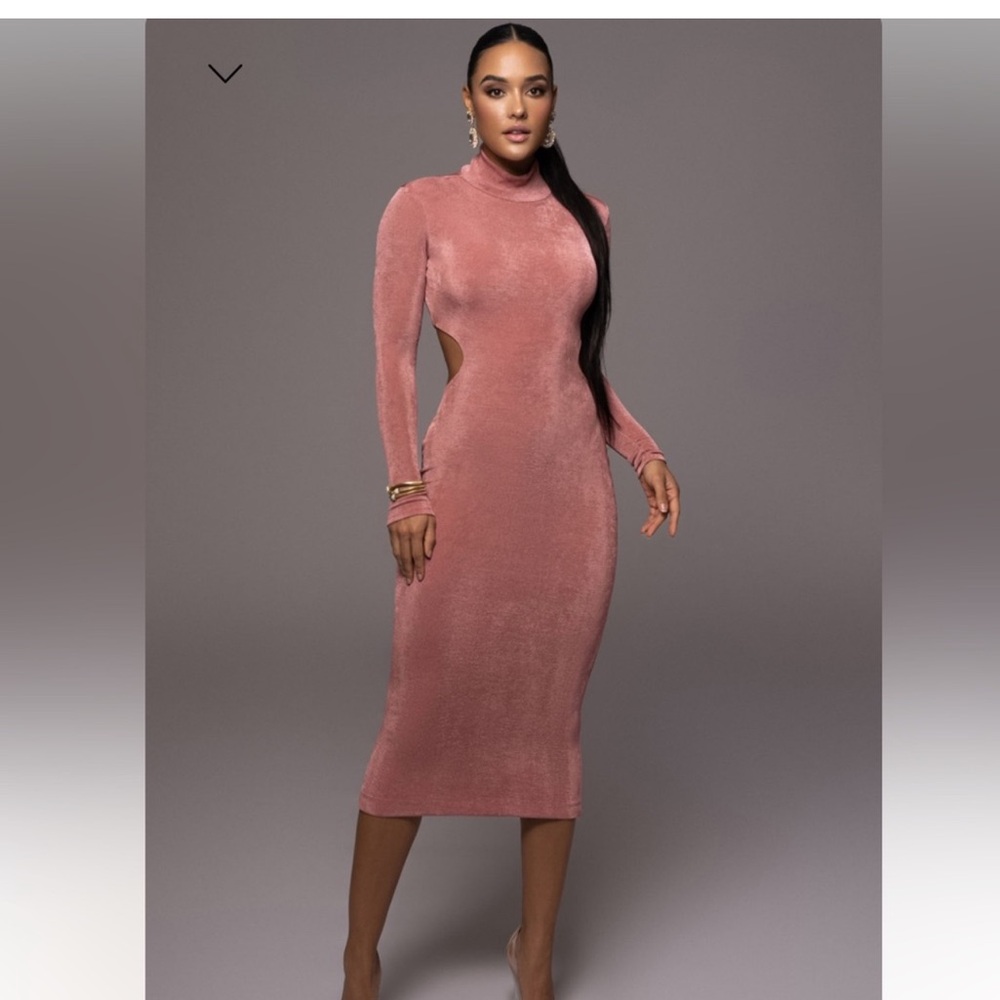 JLUXLABEL Mauve Made For You Long Sleeve Cut-Out Dress XL NWT